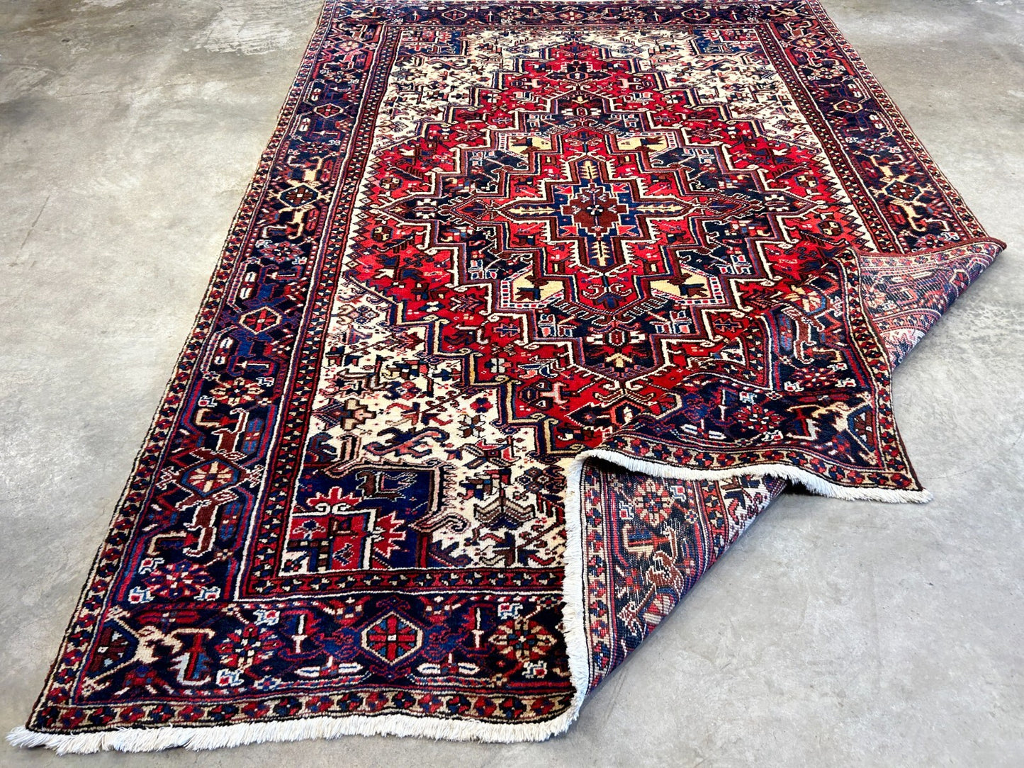7'2"x10'1" Hand-Knotted 100% Wool Herize Carpet - Area Rug