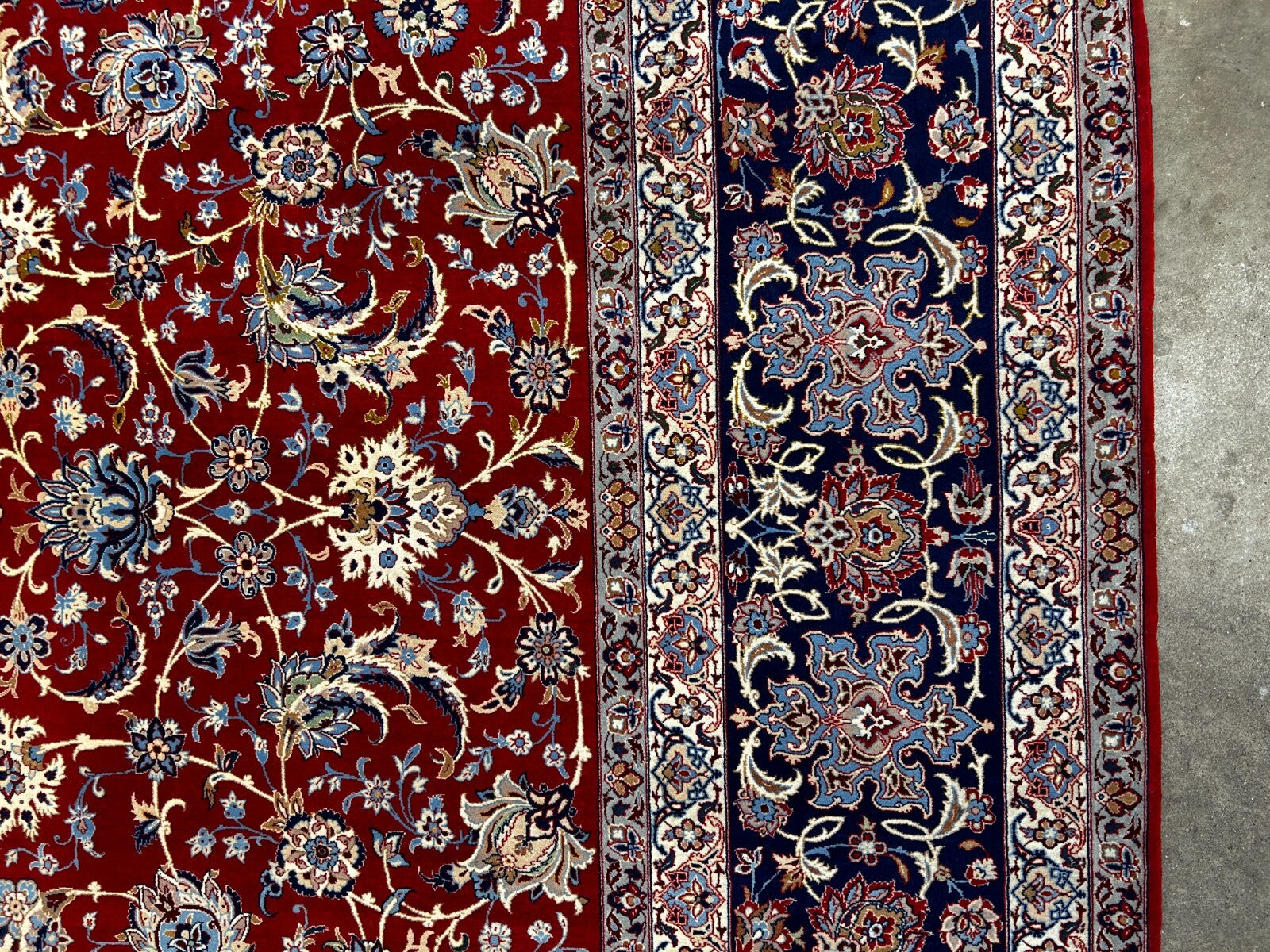 8'10"x12'4" Extra Fine Hand-Knotted Wool & Silk Isfahane Zolfaghari Rug