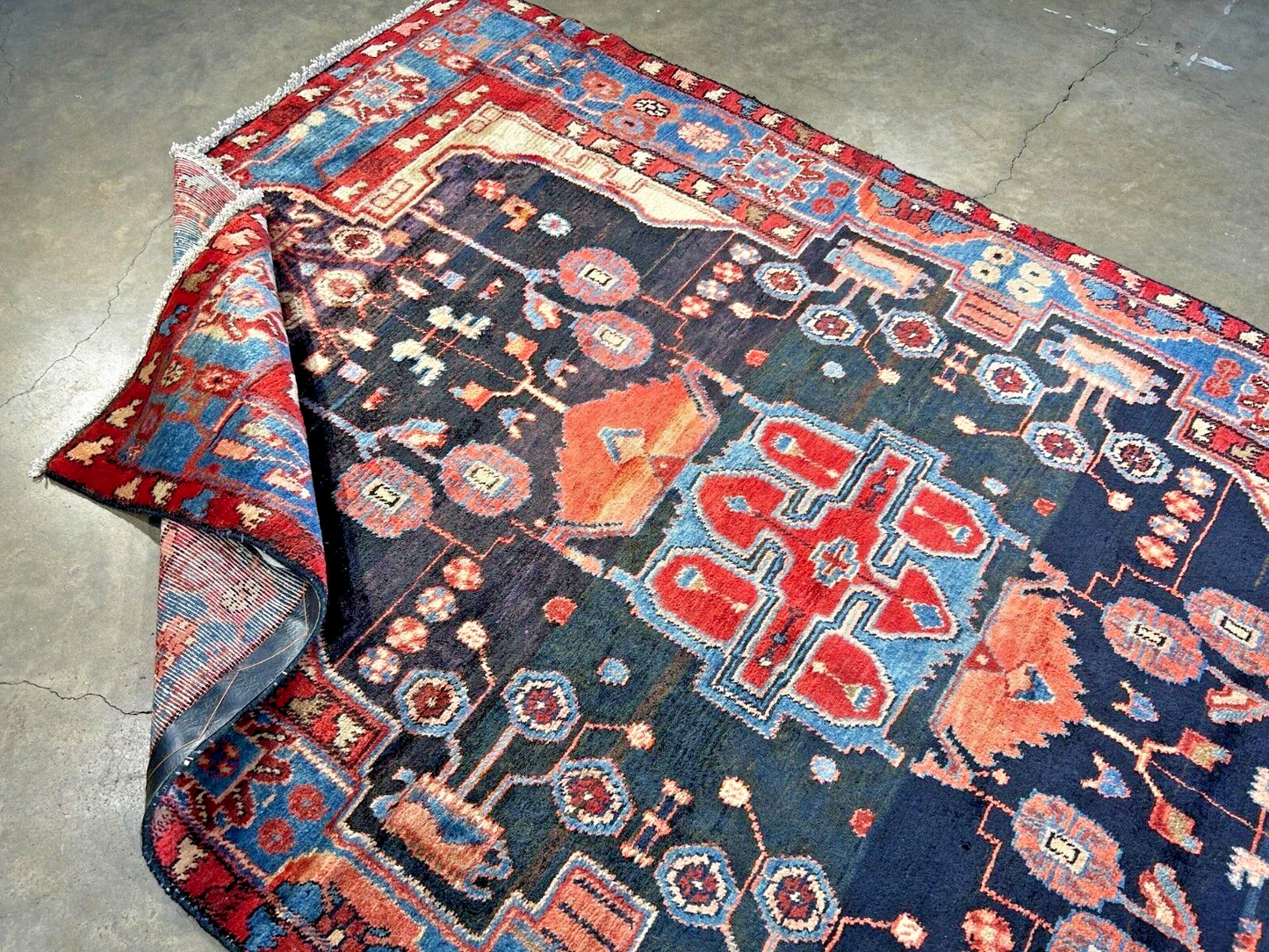 4'0" x 7'8" Hand-Knotted 100% Wool Pile Nahavande Area Rug