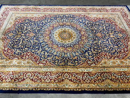 3'3"x5' Exquisite Extra-Fine Hand-Knotted 100% Silk Qume Area Rug - Carpet