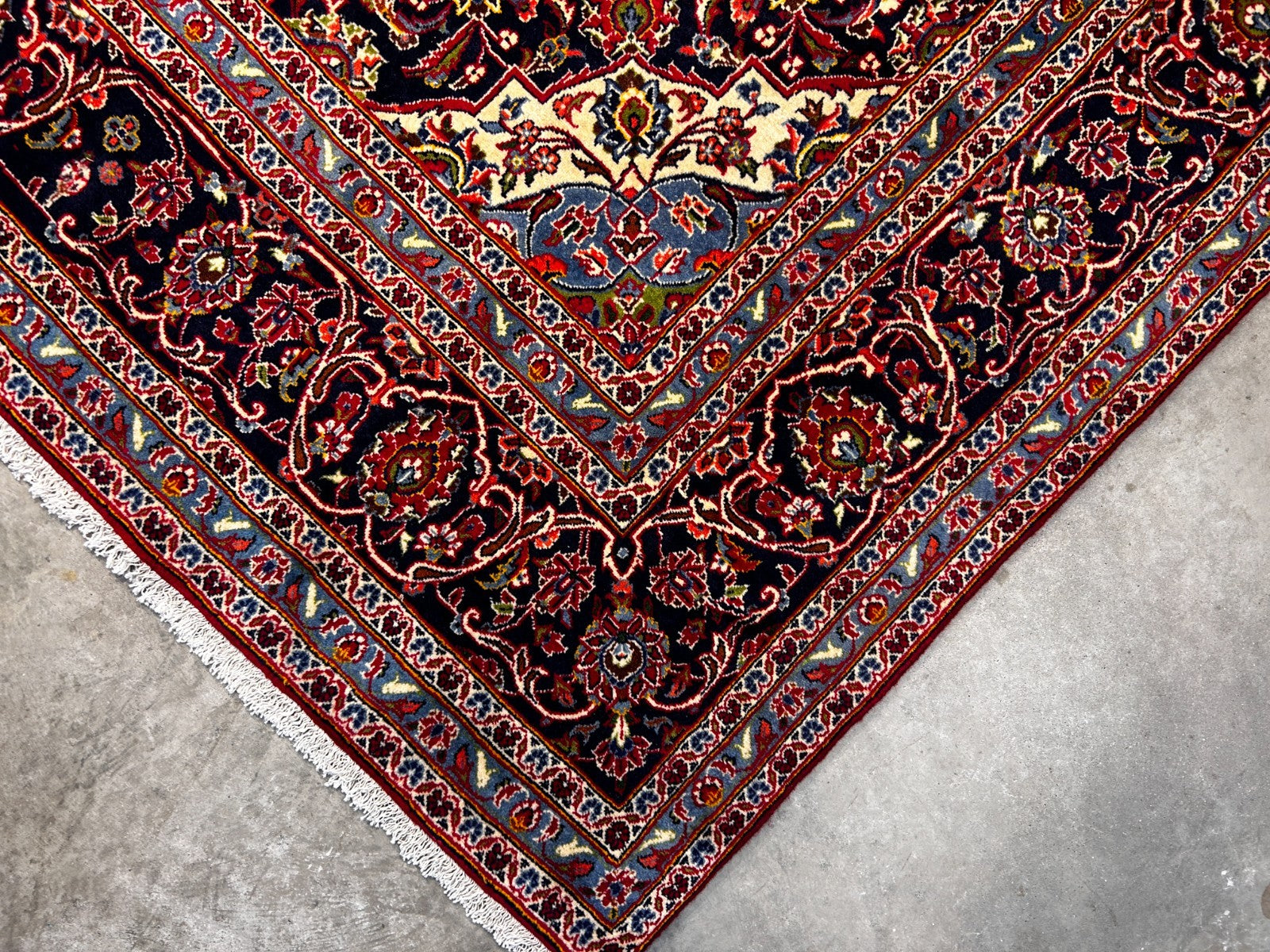 8'2"x12'4" Hand-Knotted 100% Wool Pile Kashane Area Rug - Carpet