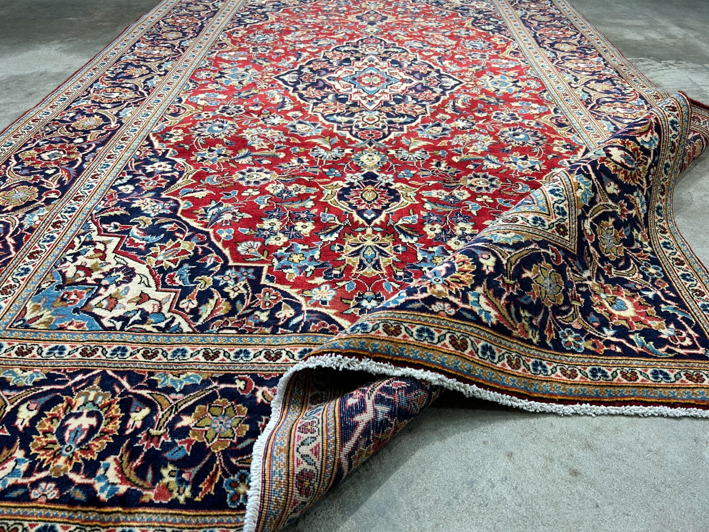 6'5"x10'6'' Hand-Knotted 100% Wool Pile Kashane Area Rug - Area Carpet