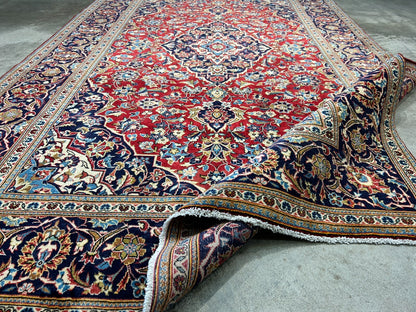 6'5"x10'6'' Hand-Knotted 100% Wool Pile Kashane Area Rug - Area Carpet