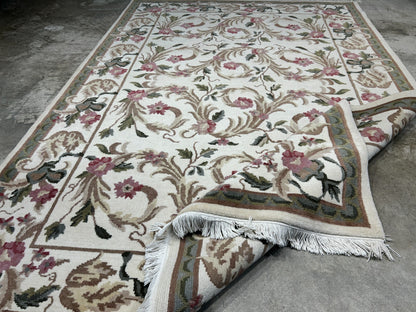 6'x9' Hand-Knotted 100% Wool Pile Art Deco Carpet - Area Rug