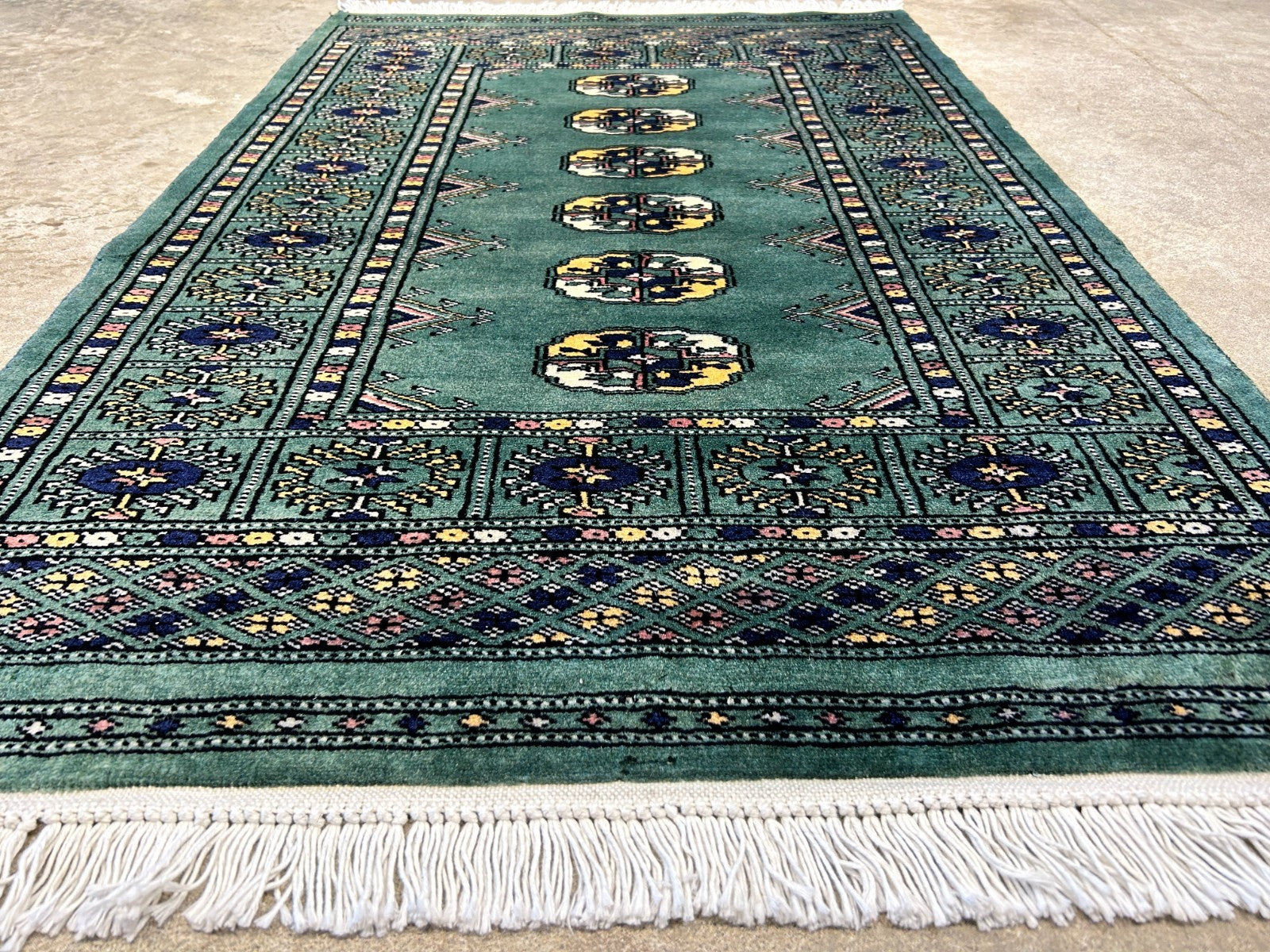 2'8"x4'1" Hand-Knotted 100% Wool Pile Bokhara Rug