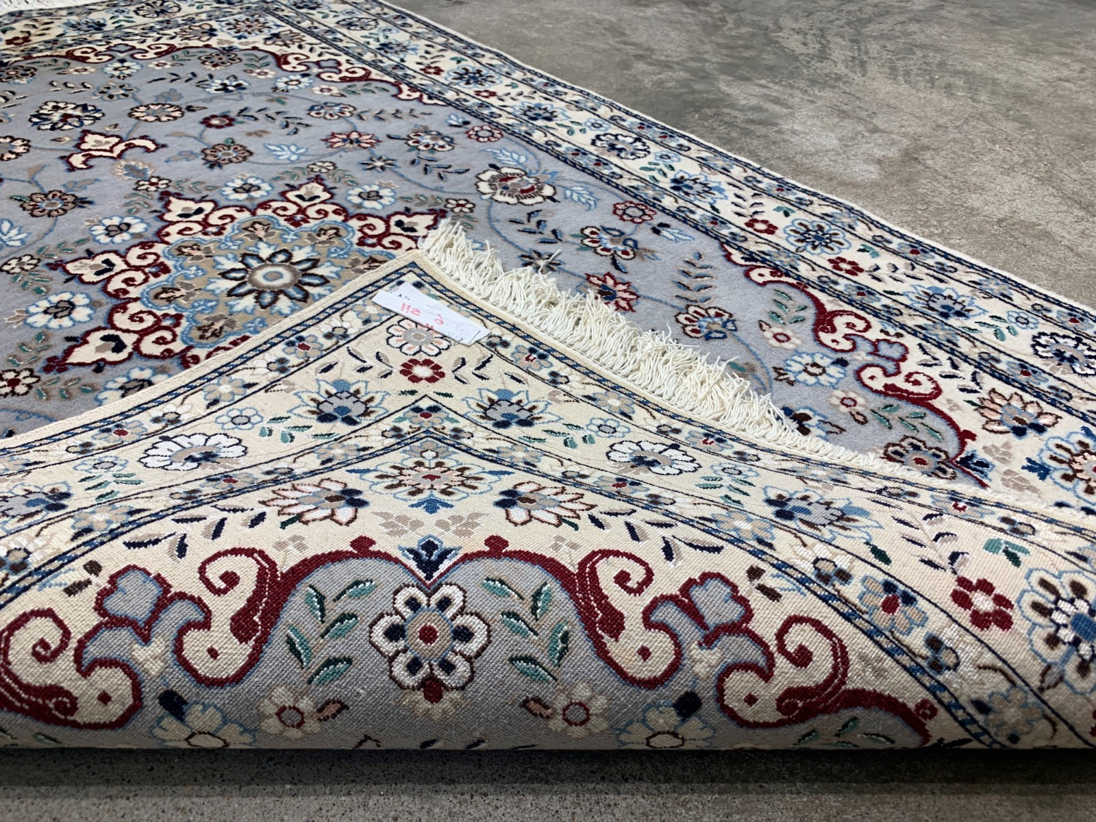 2'10"x4'0'' Hand-Knotted Very Fine Silk & Wool Naine Area Rug