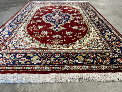 3'3"x5' Exquisite Fine Hand-Knotted 100% Silk Qume Area Rug