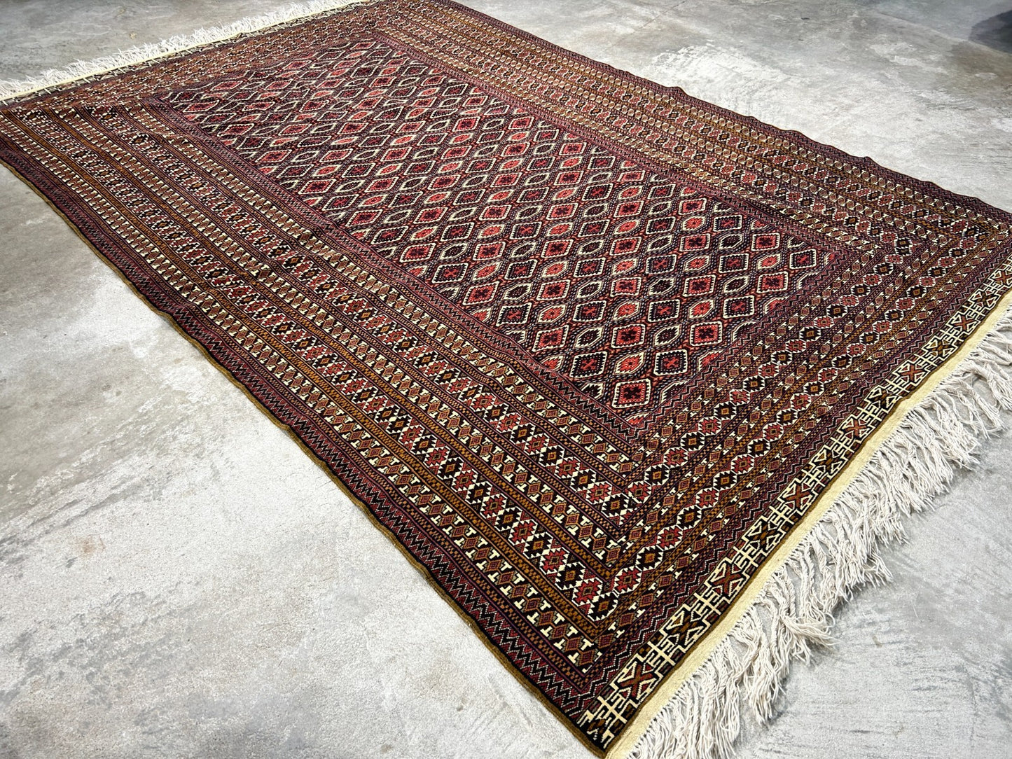 6'3"x9'2" Hand-Knotted 100% Wool Carpet - Bokhara Area Rug