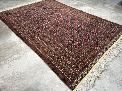 6'3"x9'2" Hand-Knotted 100% Wool Carpet - Bokhara Area Rug