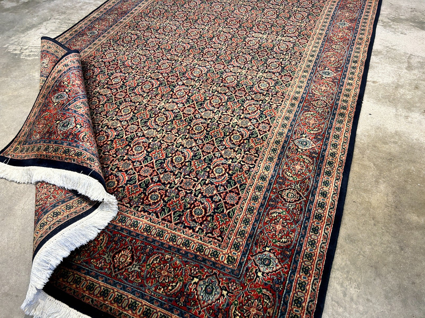 6'x9'2" Hand-Knotted 100% Wool Pile Herati Carpet - Area Rug