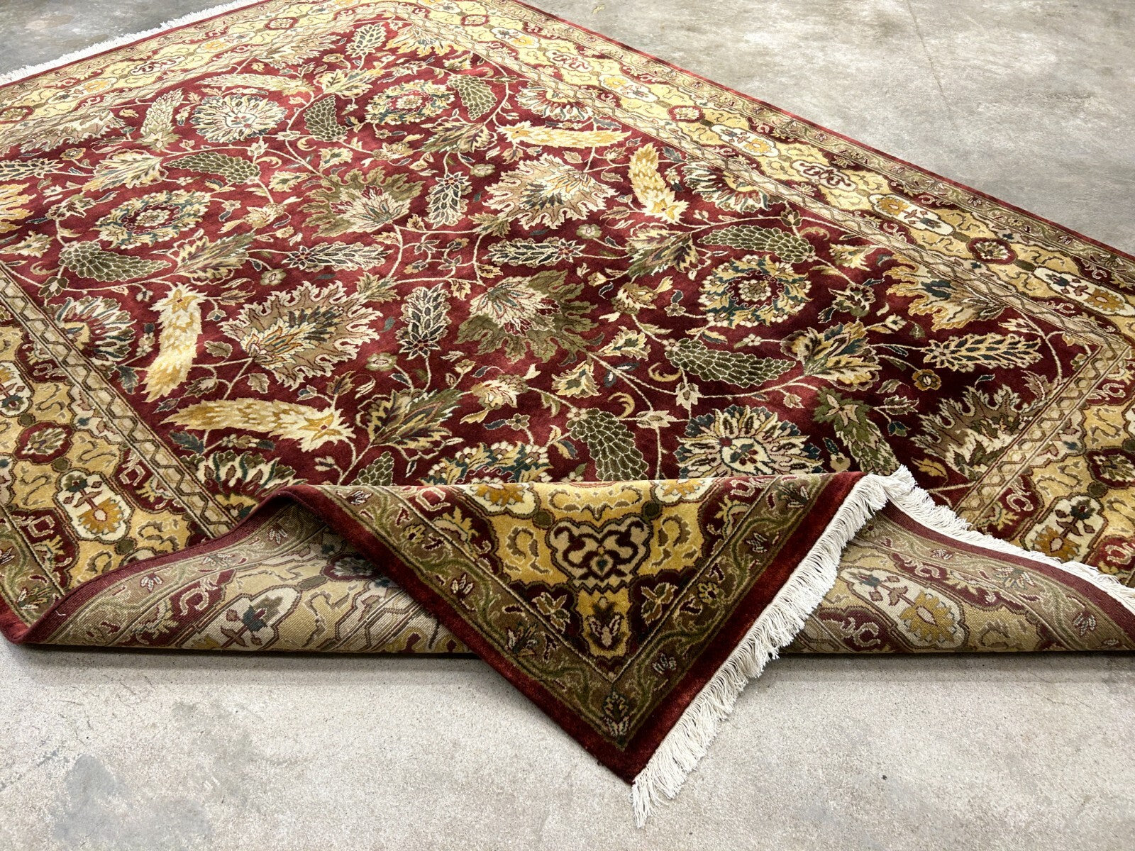 7'x10' Hand-Knotted 100% Wool Pile Agra Carpet - Area Rug
