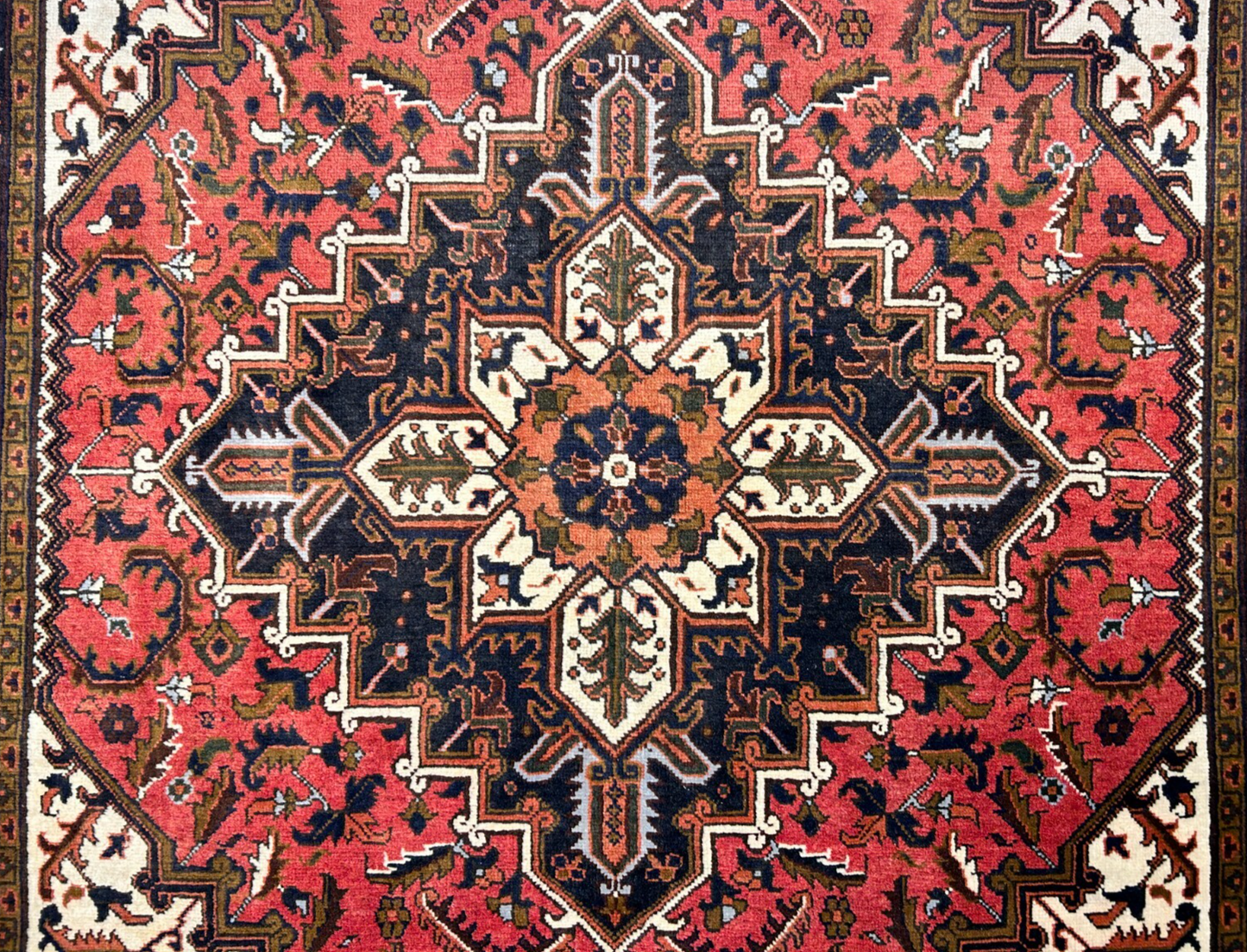 6'10" x 9'7" Hand-Knotted 100% Wool Pile Herize Area Rug - Carpet