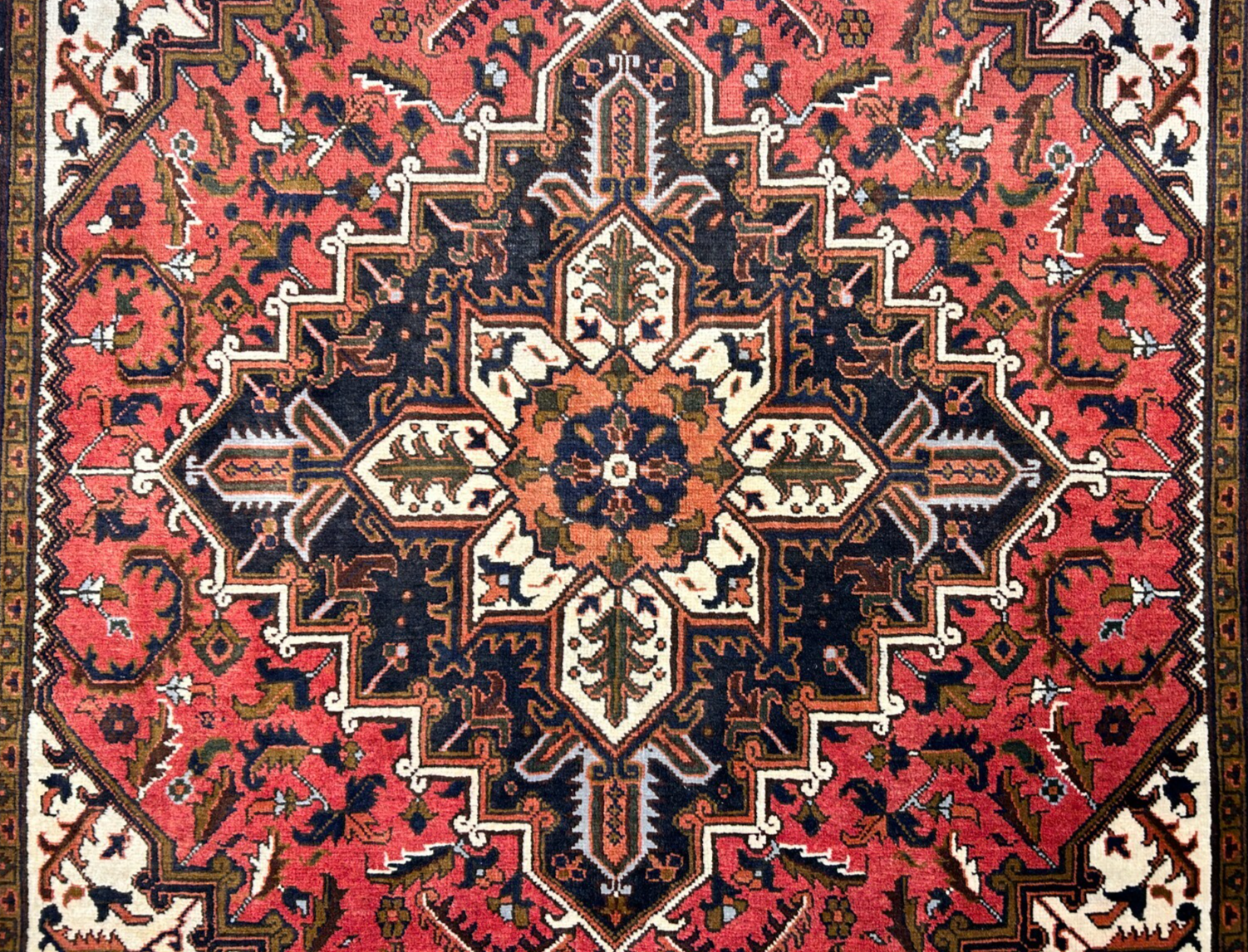 6'10" x 9'7" Hand-Knotted 100% Wool Pile Herize Area Rug - Carpet