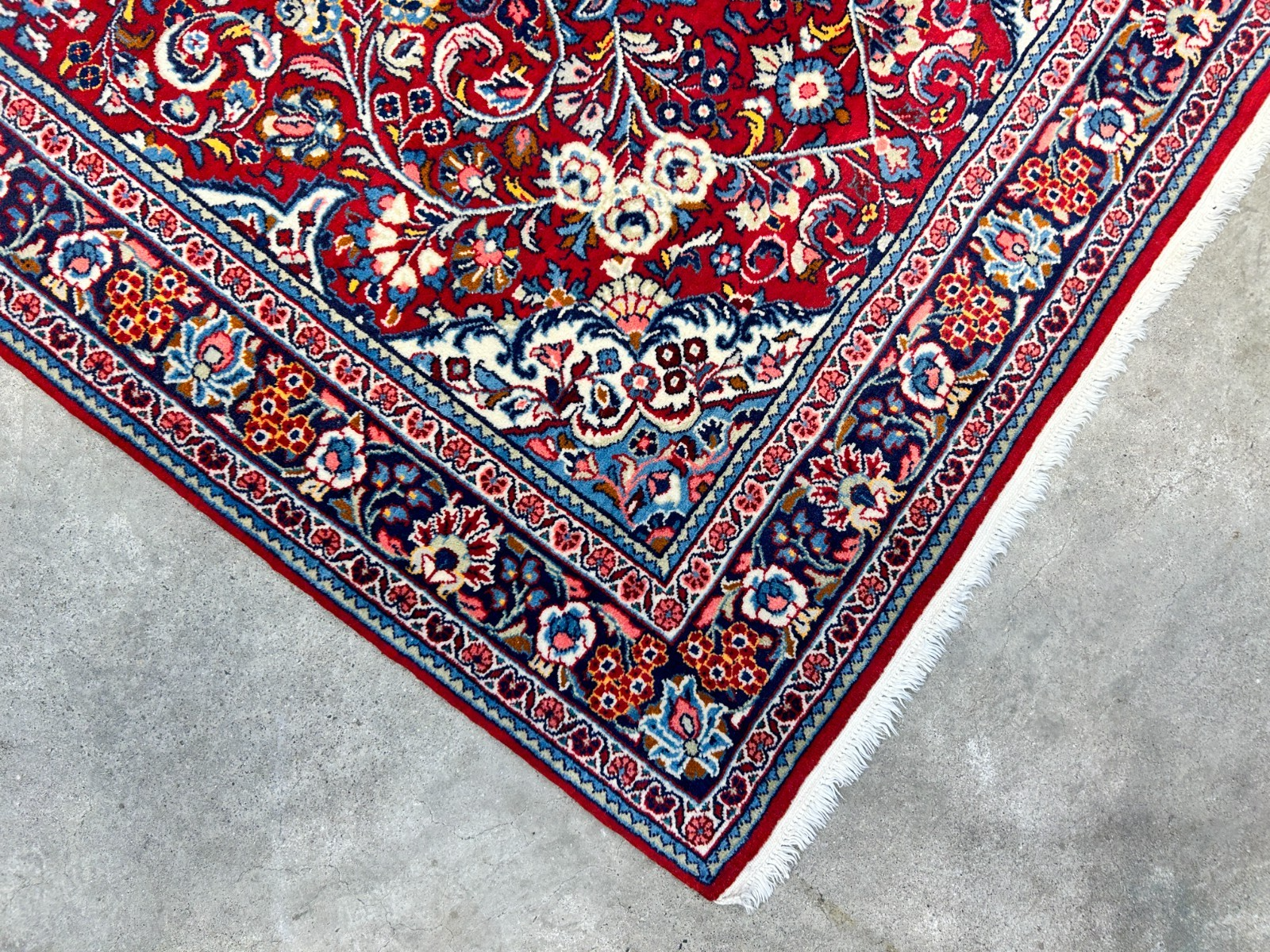 3'5"x5'2" Hand-Knotted 100% Wool Pile Sarouke Rug