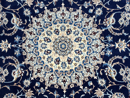 6'5"x10'1" Hand-Knotted Silk & Wool Blend Carpet - Naine Area Rug