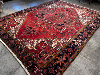 8'3" x 10'6'' Hand-Knotted 100% Wool Pile Herize Area Rug - Carpet