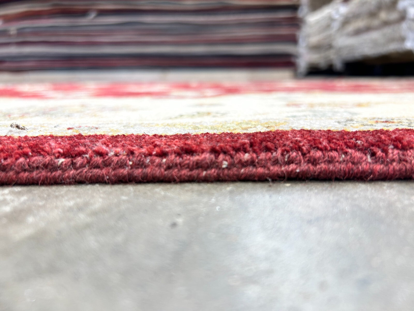 6'7"x9'9" Hand-Knotted 100% Wool Pile Indian Agra Carpet - Area Rug