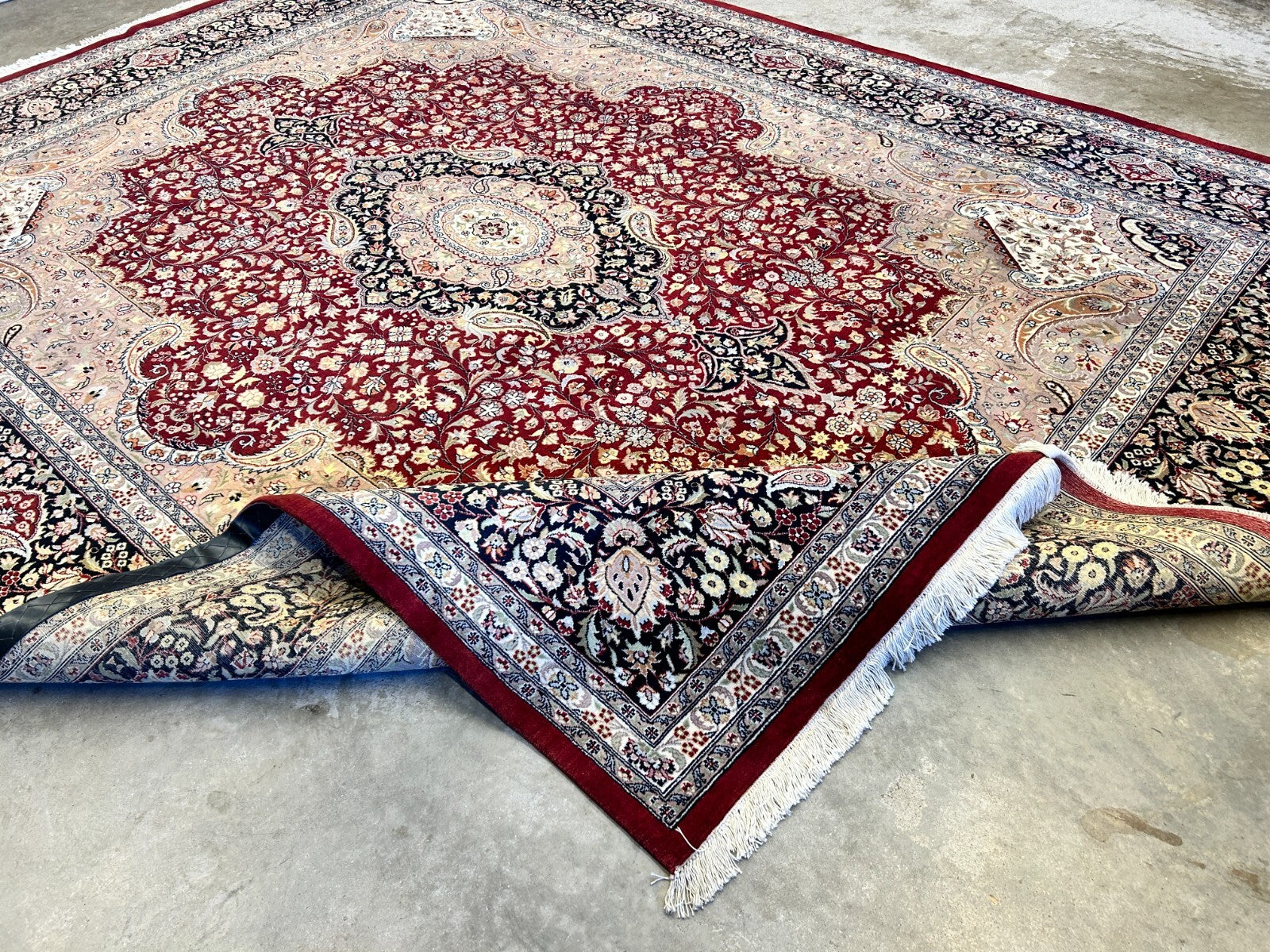 9'x12' Hand-Knotted 100% Wool Pile Tabrize Carpet - Area Rug