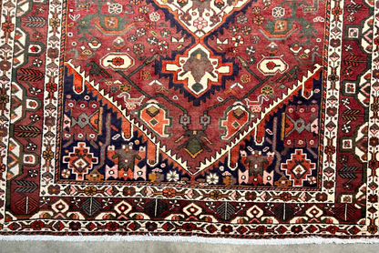 6'5"x9'9" Hand-Knotted 100% Wool Pile Bakhtiarie Carpet - Area Rug