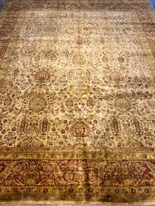 9'x11'9" Hand-Knotted 100% Wool Pile Oriental Rug