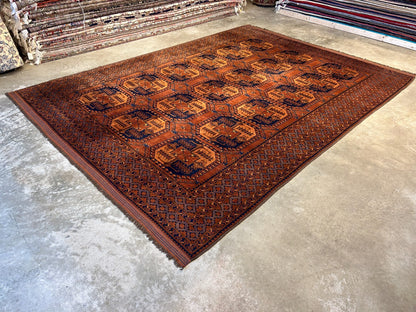 8'8"x12'1" Hand-Knotted 100%  Wool Pile Bokhara Rug