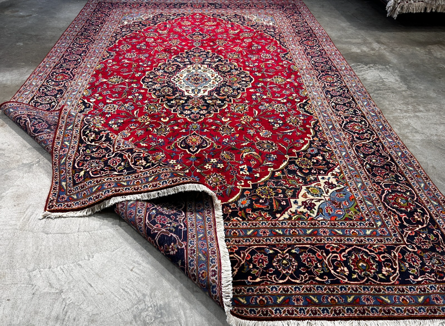 8'2"x12'4" Hand-Knotted 100% Wool Pile Kashane Area Rug - Carpet