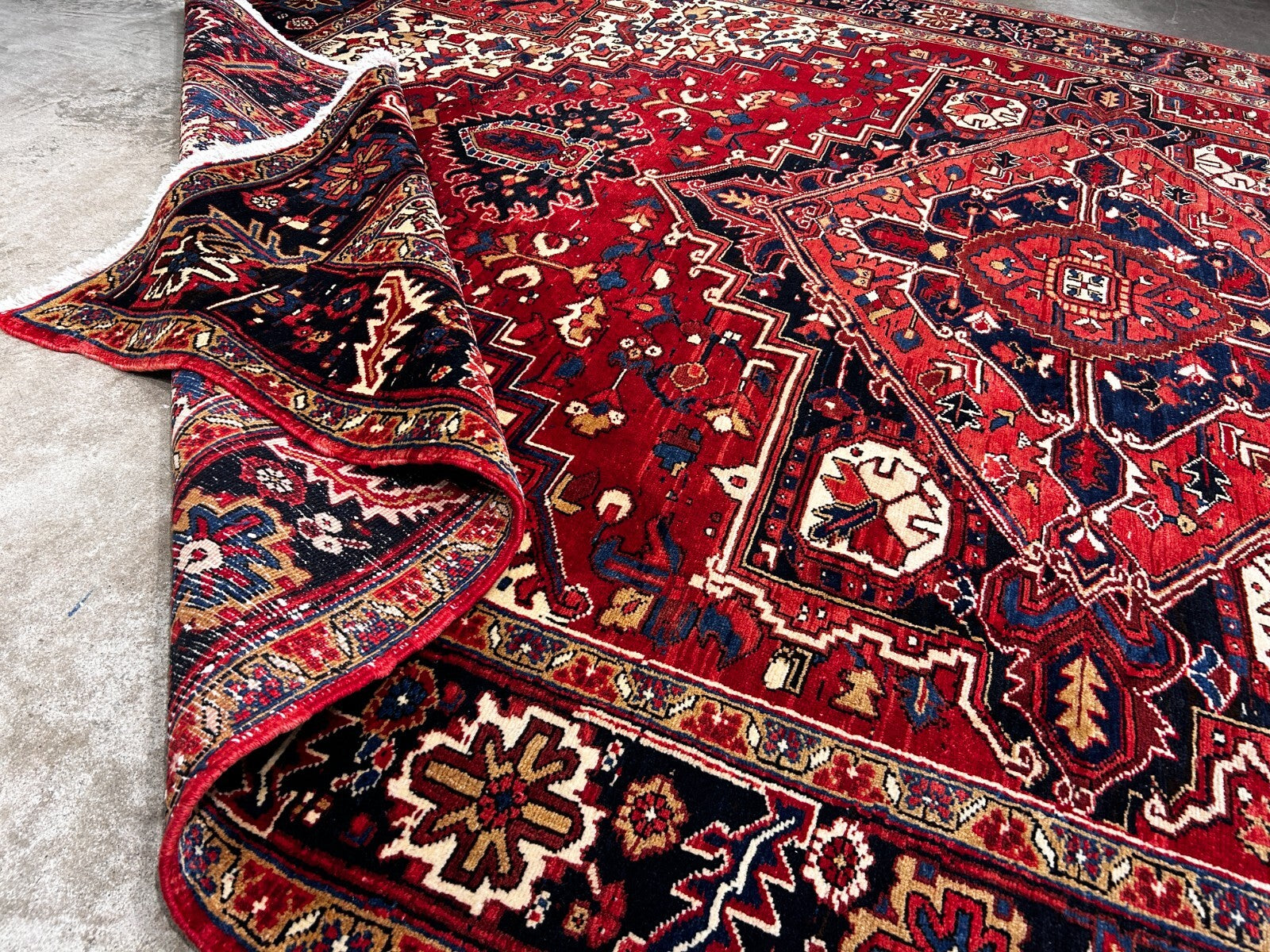 8'2" x 11'1'' Hand-Knotted 100% Wool Pile Herize Area Rug