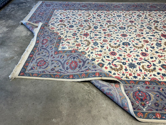 9'2"x12'1" Hand-Knotted 100% Wool Pile Oriental Rug
