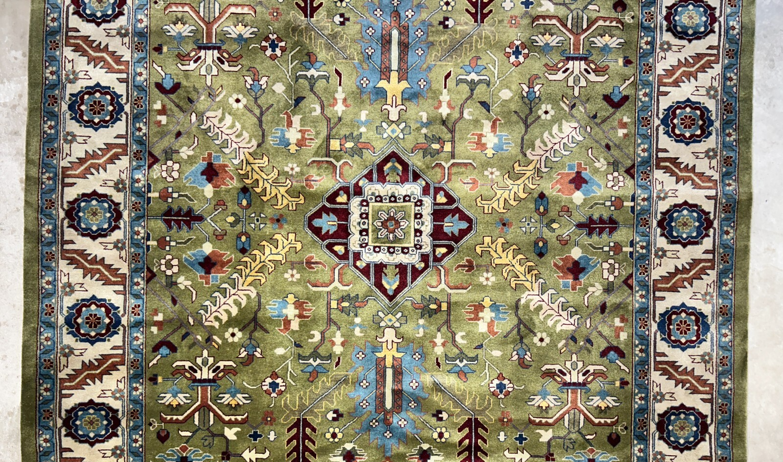 8'10"x11'8" Hand-Knotted 100% Wool Pile Oriental Rug