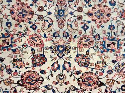 7'x11'10" Antique Hand-Knotted Wool Oriental Kermane Rug - Area Carpet