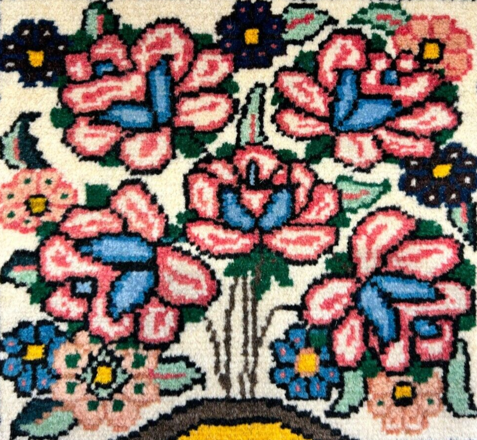 3'5"x5'2" Hand-Knotted 100% Lamb Wool Bakhtiarie Carpet - Area Rug