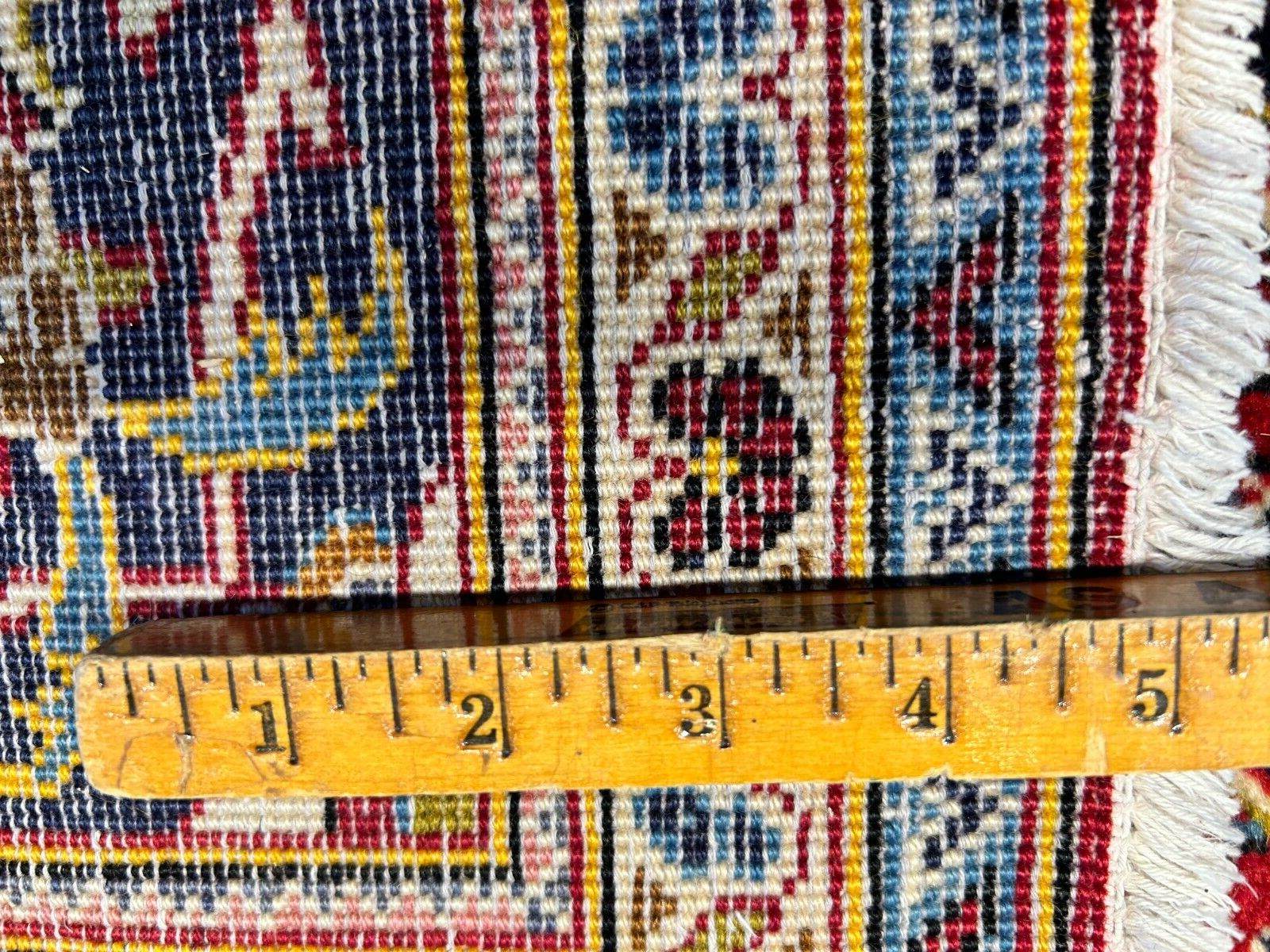 6'4"x9'11" Hand-Knotted 100% Wool Pile Kashanne Carpet - Area Rug