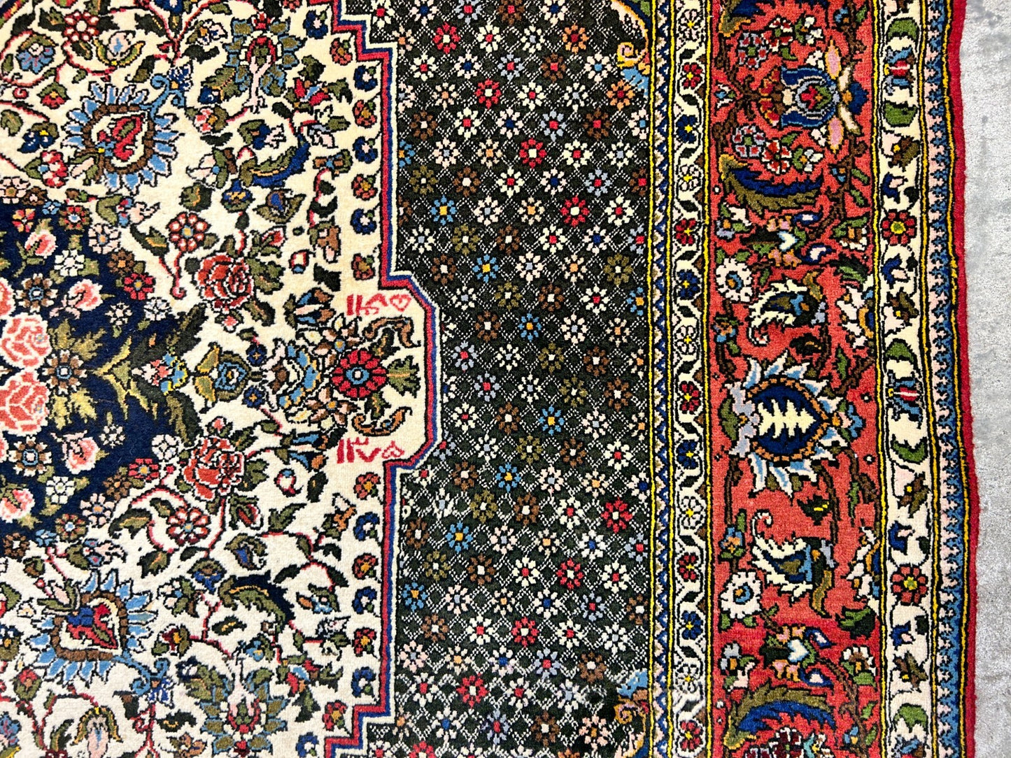 6'7"x9'9" Hand-Knotted 100% Wool Pile Bakhtiarie Carpet - Area Rug