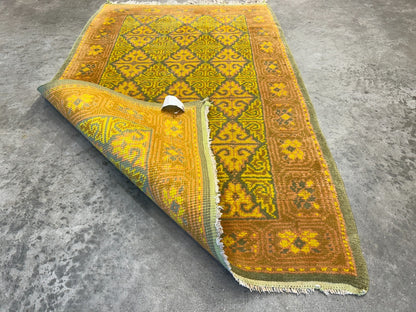 2'9"x4'2" Hand-Knotted 100% Wool Pile Oriental Area Rug - Carpet