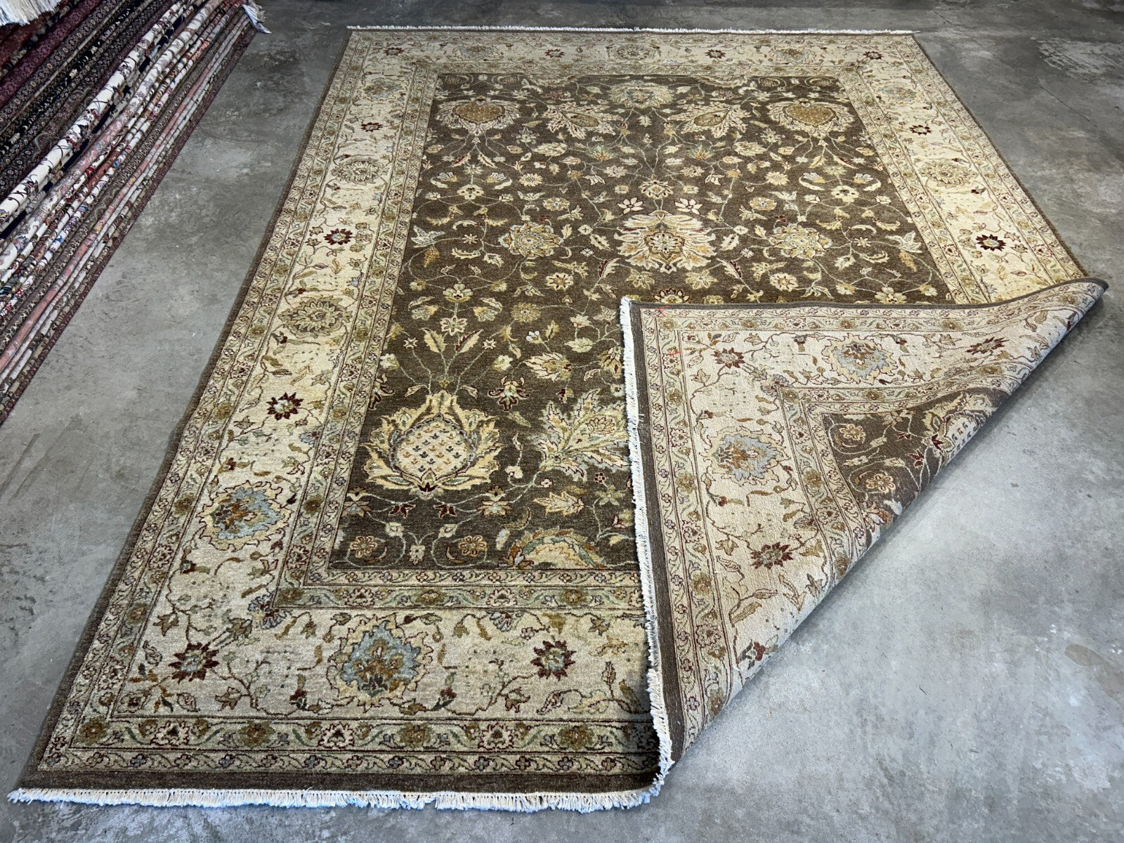 9'x12' Hand-Knotted 100% Wool Pile Agra Rug