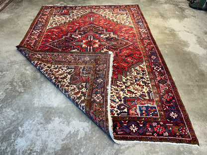 7'9"x11'2" Hand-Knotted 100% Wool Pile Herize Rug