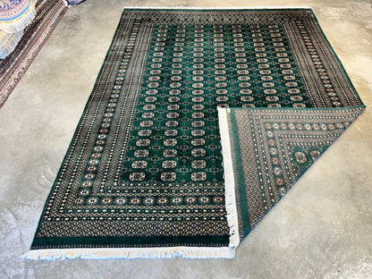 8'x10' Hand-Knotted 100% Wool Pile Bokhara Rug