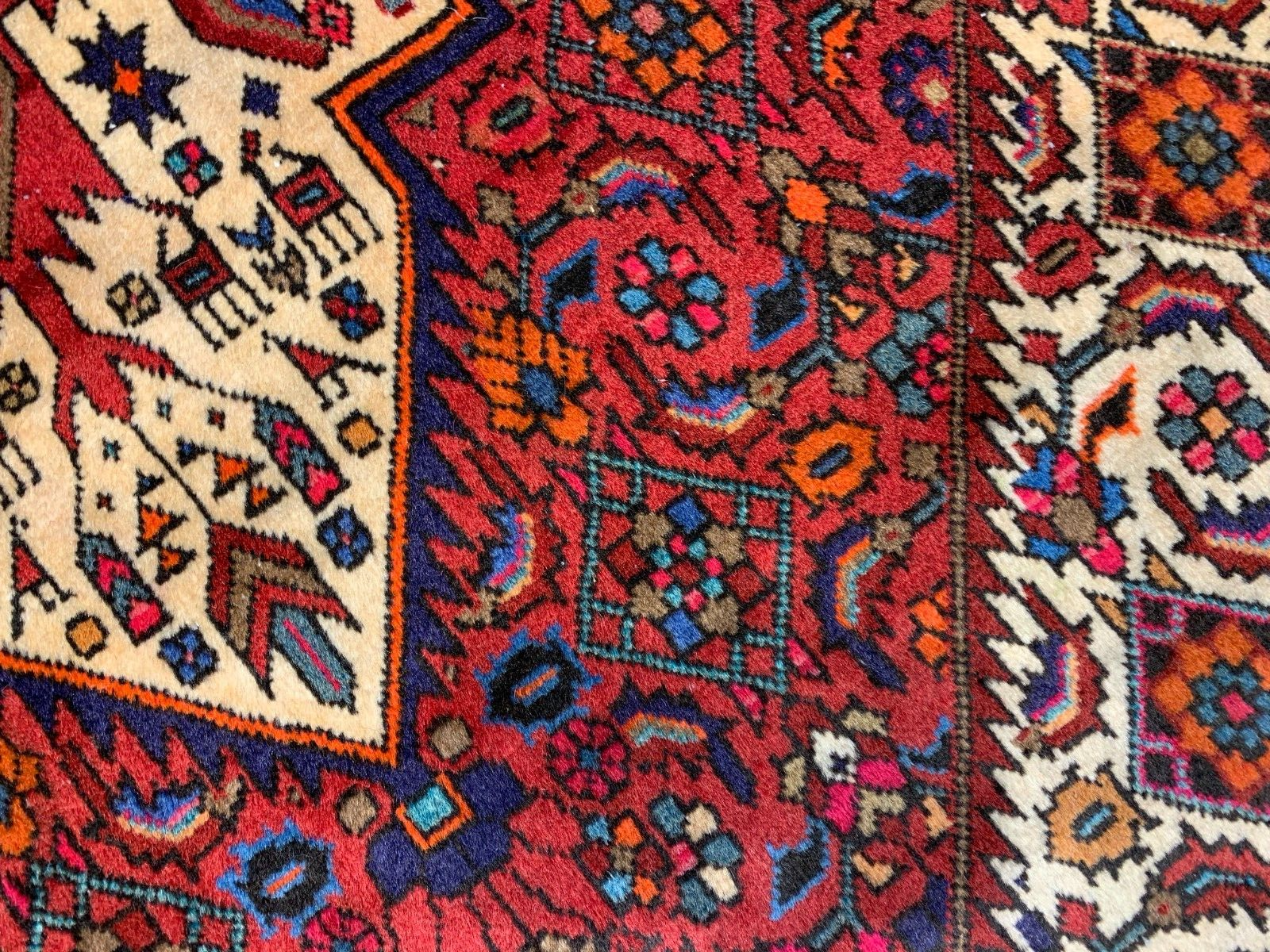 4'x6'7" Hand-Knotted 100% Wool Pile Bijare Gholtogh Carpet - Area Rug