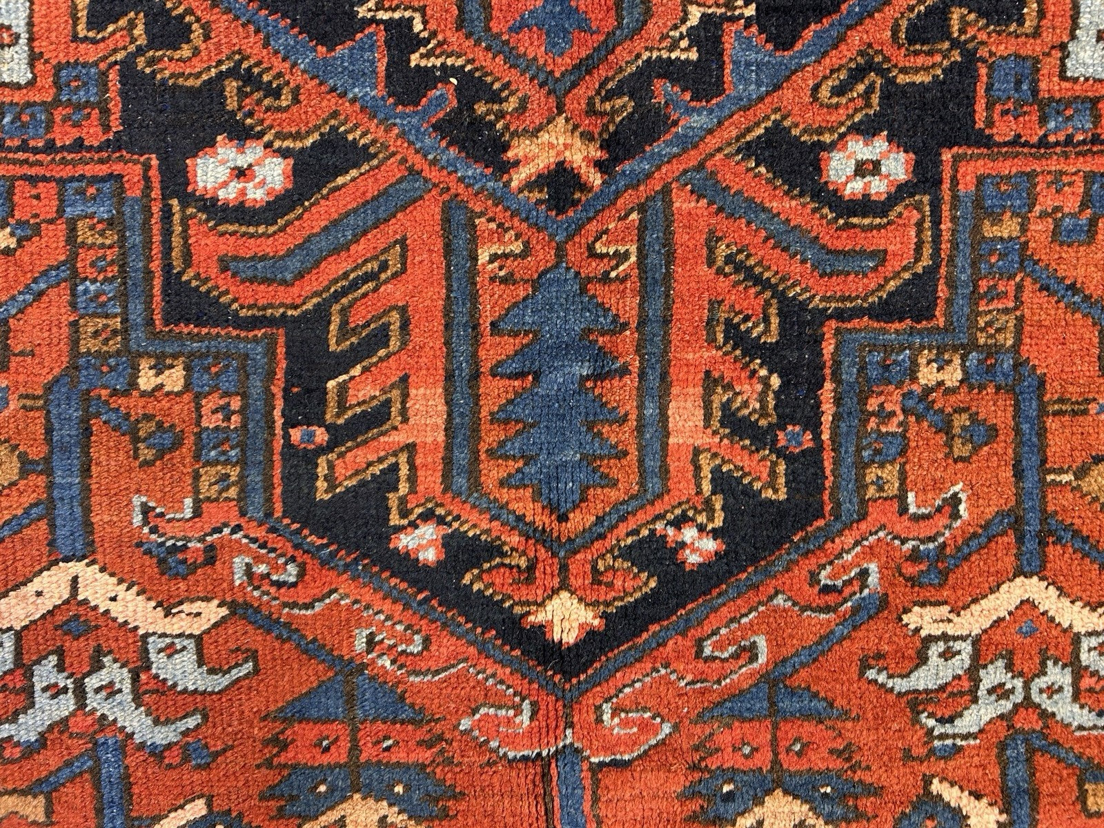 Collector Item- 7’9”x11’5” Antique Hand-Knotted 100% Wool Pile Serapie Area Rug