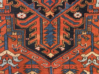 Collector Item- 7’9”x11’5” Antique Hand-Knotted 100% Wool Pile Serapie Area Rug