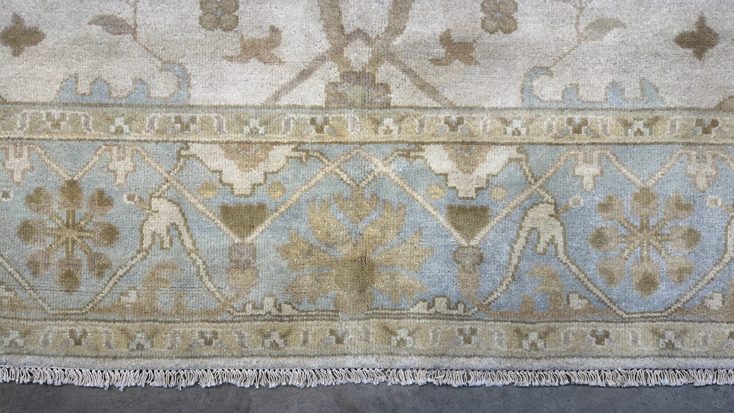 8'x10' Hand-Knotted 100% Lamb Wool Oushak Carpet - Area Rug