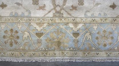 8'x10' Hand-Knotted 100% Lamb Wool Oushak Carpet - Area Rug