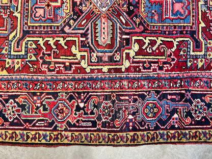 8'10"x12'1" Hand-Knotted 100% Wool Pile Herize Rug