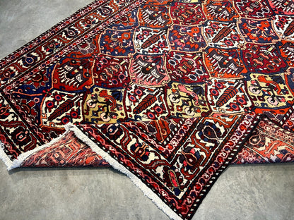 6'6"x10'1" Hand-Knotted 100% Lamb Wool Bakhtiarie Carpet - Area Rug