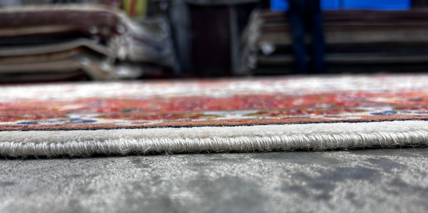 8'4"x11'7'' Very Fine Hand-Knotted Silk & Wool Tabrize Area Rug - Carpet