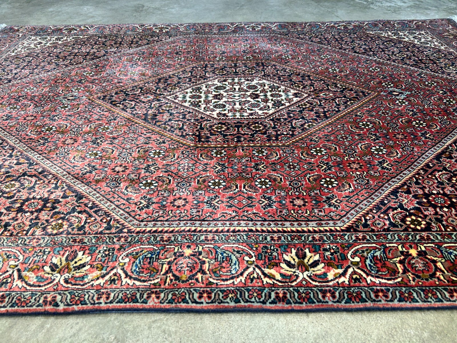 3'9"x5'8" Hand-Knotted 100% Wool Bidjare Carpet - Area Rug