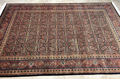 6'x9'2" Hand-Knotted 100% Wool Pile Herati Carpet - Area Rug
