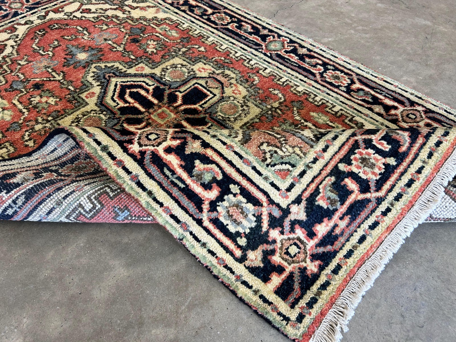 3'x5' Hand-Knotted 100% Wool Pile IndoSerapi Rug