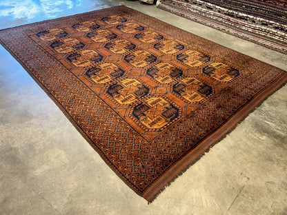8'8"x12'1" Hand-Knotted 100%  Wool Pile Bokhara Rug