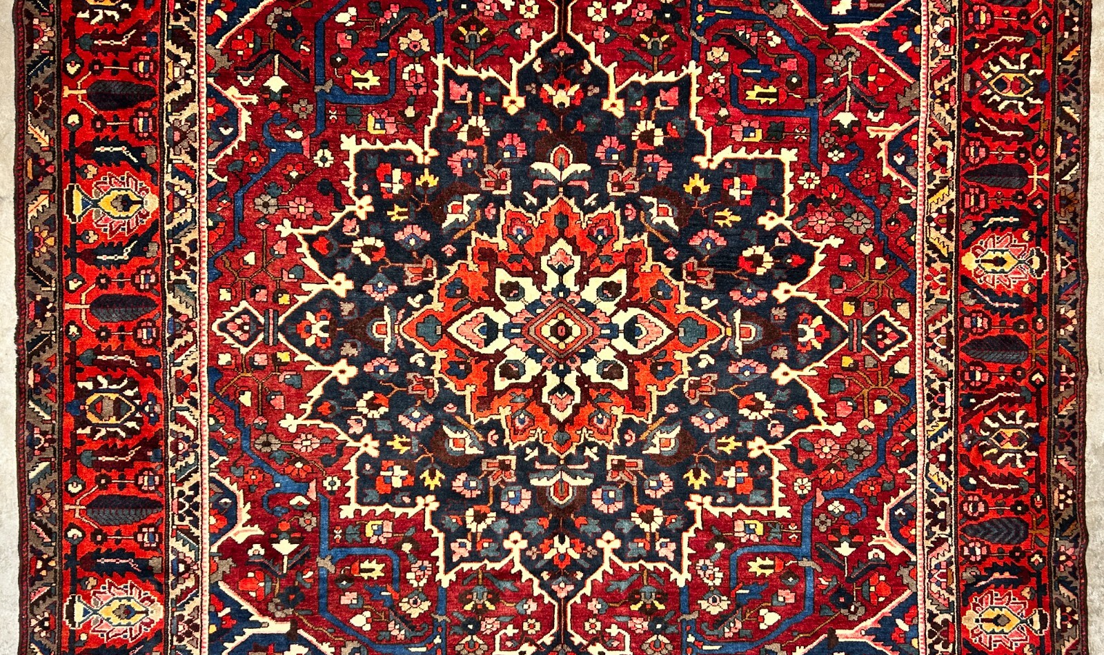 10'5"x12'8" Hand-Knotted 100% Wool Pile Bakhtiarie Rug